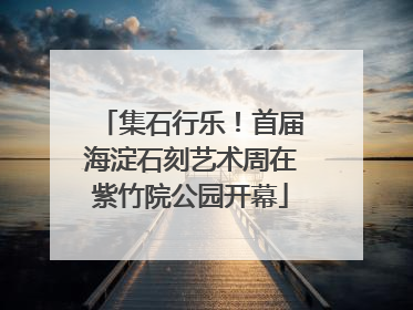 集石行乐！首届海淀石刻艺术周在紫竹院公园开幕