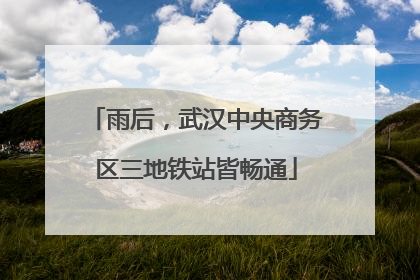 雨后，武汉中央商务区三地铁站皆畅通