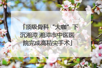 顶级骨科“大咖”下沉湘潭 湘潭市中医医院完成高精尖手术