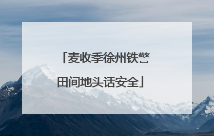 麦收季徐州铁警田间地头话安全