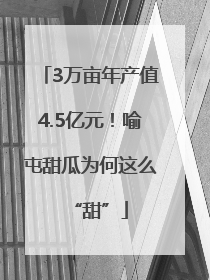 3万亩年产值4.5亿元！喻屯甜瓜为何这么“甜”