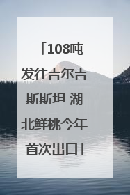 108吨发往吉尔吉斯斯坦 湖北鲜桃今年首次出口