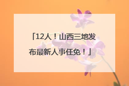 12人！山西三地发布最新人事任免！