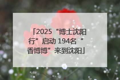 2025“博士沈阳行”启动 194名“香博博”来到沈阳
