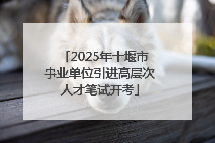 2025年十堰市事业单位引进高层次人才笔试开考