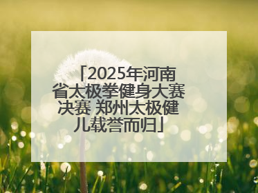 2025年河南省太极拳健身大赛决赛 郑州太极健儿载誉而归