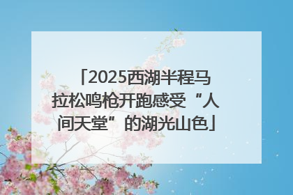 2025西湖半程马拉松鸣枪开跑感受“人间天堂”的湖光山色