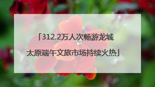 312.2万人次畅游龙城 太原端午文旅市场持续火热