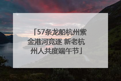 57条龙船杭州紫金港河竞逐 新老杭州人共度端午节