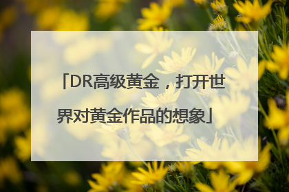 DR高级黄金，打开世界对黄金作品的想象
