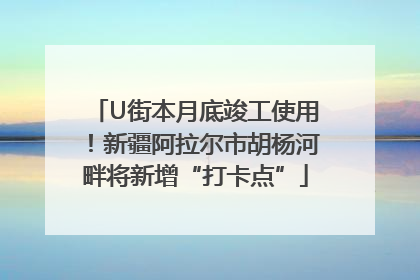 U街本月底竣工使用！新疆阿拉尔市胡杨河畔将新增“打卡点”